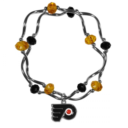 NHL Philadelphia Flyers Crystal Bead Bracelet