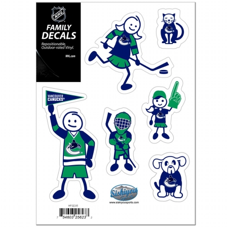 Picture of Siskiyou Sports HFSD35 NHL Vancouver Canucks Family Decal Set&#44; Small