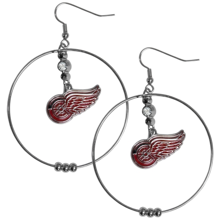 NHL Detroit Red Wings 2 in. Hoop Earrings