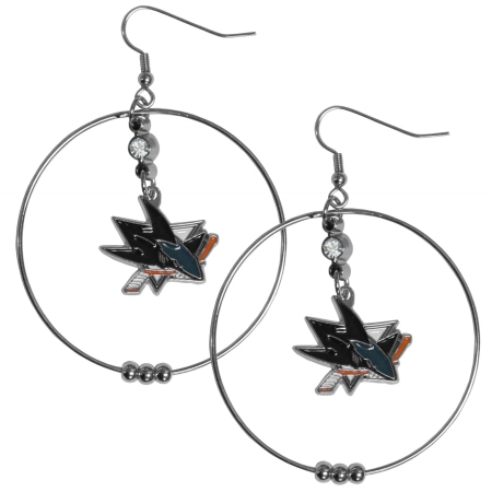 NHL San Jose Sharks 2 in. Hoop Earrings