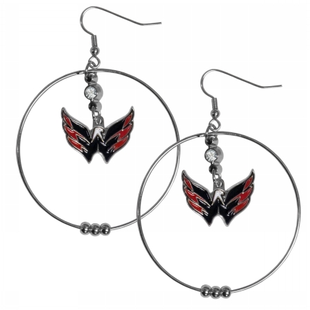 NHL Washington Capitals 2 in. Hoop Earrings