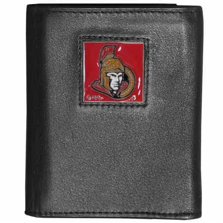 Picture of Siskiyou Sports HTR120 NHL Ottawa Senators Deluxe Leather Tri-fold Wallet Packaged in Gift Box