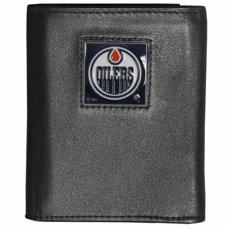 Picture of Siskiyou Sports HTR90 NHL Edmonton Oilers Deluxe Leather Tri-fold Wallet Packaged in Gift Box