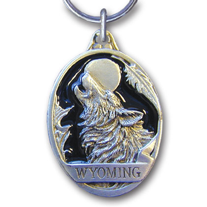 Siskiyou Sports  Wyoming Wolf Key Chain