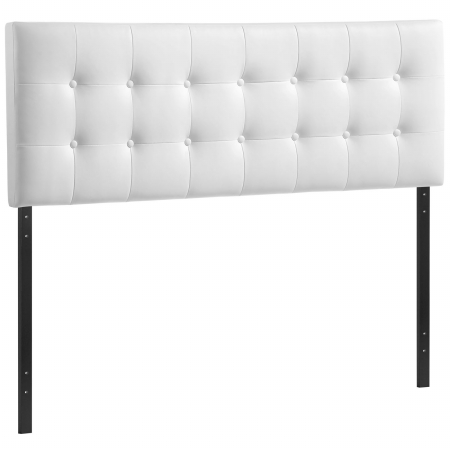 MOD-5175-WHI Emily King Vinyl Headboard, White - 3.5 x 78.5 x 53 in.
