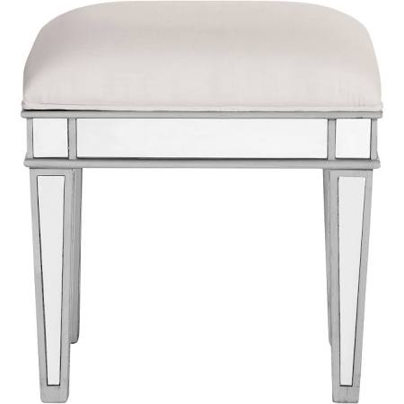 Picture of Elegant Decor MF6-1007S Chamberlan Dressing Stool, Silver paint - 18 x 18 x 14 in.