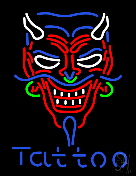 Everything Neon N1005242 Devil Tattoo LED Neon Sign 15 x 19  inches