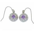 Elizabeth Jewelry 4mm-DNG-ALX Alexandrite Round Dangle Earrings 0.925 Sterling Silver Elizabeth Jewelry 4mm-DNG-ALX Alexandrite Round Dangle Earrings 0.925 Sterling Silver