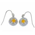 Elizabeth Jewelry 4mm-DNG-O-CTN Citrine Round Dangle Earrings 0.925 Sterling Silver Elizabeth Jewelry 4mm-DNG-O-CTN Citrine Round Dangle Earrings 0.925 Sterling Silver
