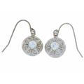 Elizabeth Jewelry 4mm-DNG-ZIR Zirconia Round Dangle Earrings 0.925 Sterling Silver Elizabeth Jewelry 4mm-DNG-ZIR Zirconia Round Dangle Earrings 0.925 Sterling Silver