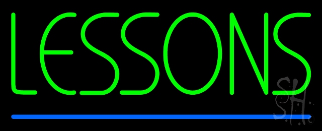N100-1334-clear Lessons Clear Backing Neon Sign, 13 x 1 x 32 in.