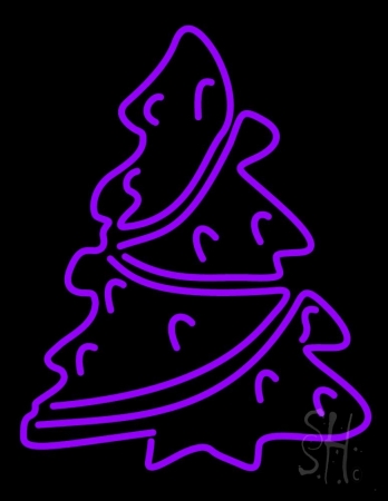Christmas Tree Clear Backing Neon Sign, 31 x 1 x 24 in.
