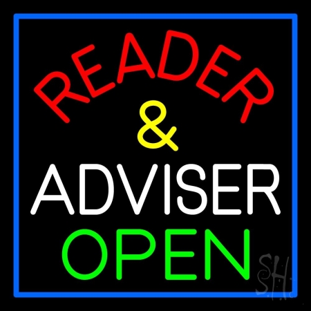 Everything Neon N105-11833 Red Reader And White Advisor Open LED Neon Sign 16 x 16 - inches