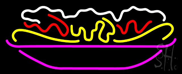 Banana Split Clear Backing Neon Sign, 13 x 1 x 32 in.