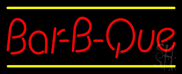 N100-0243-clear Bar-B-Que Clear Backing Neon Sign, 13 x 1 x 32 in.