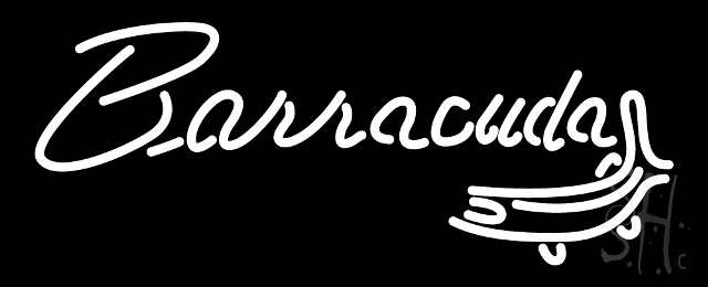 N100-0851-clear Barracuda Clear Backing Neon Sign, 13 x 1 x 32 in.