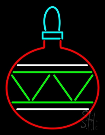 Christmas Bulb Clear Backing Neon Sign, 24 x 1 x 31 in.