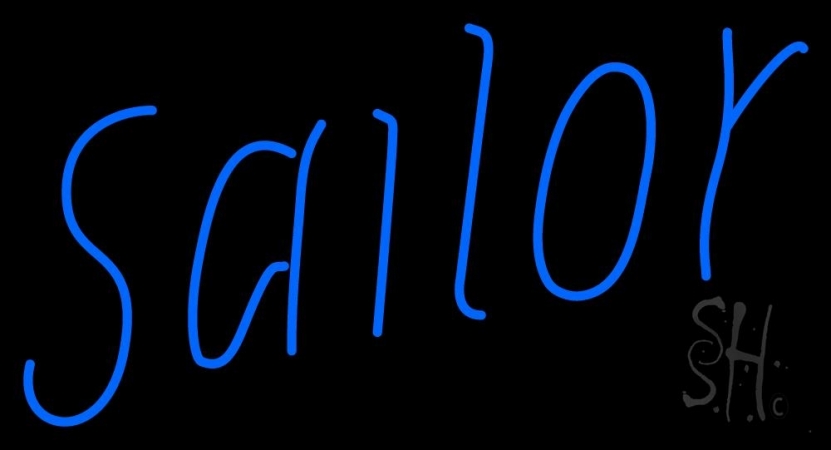 N105-10176-clear Sailor Clear Backing Neon Sign, 20 x 1 x 37 in.