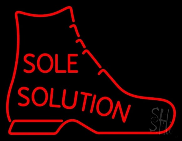 N105-10226-clear Sole Solution Clear Backing Neon Sign, 24 x 1 x 31 in.