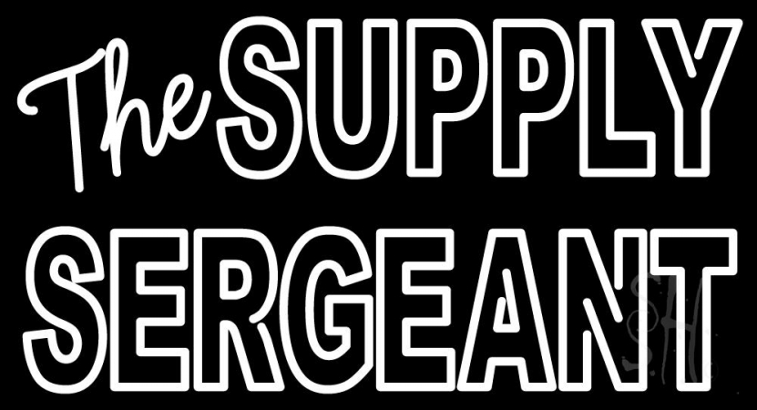 N105-10229-clear The Supply Sergeant Clear Backing Neon Sign, 20 x 1 x 37 in.