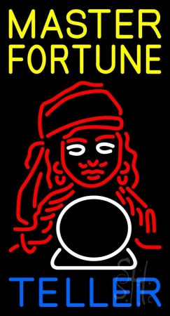 N105-10919-clear Master Fortune Teller Clear Backing Neon Sign, 37 x 1 x 20 in.
