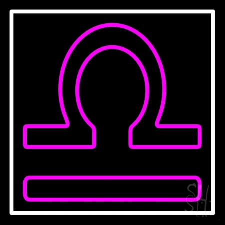 Purple Libra Clear Backing Neon Sign, 24 x 1 x 24 in.