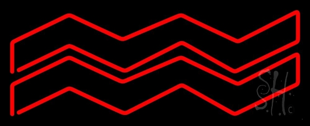 Red Aquarius Clear Backing Neon Sign, 13 x 1 x 32 in.