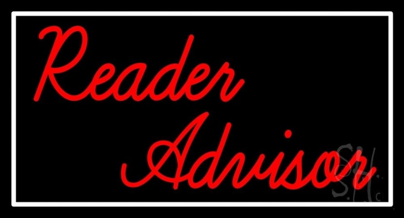 N105-11146-clear Red Reader Advisor with White Border Clear Backing Neon Sign, 20 x 1 x 37 in.