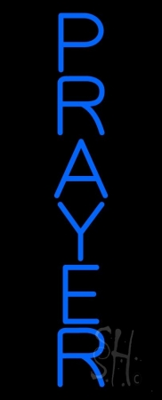 N105-11242-clear Vertical Prayer Clear Backing Neon Sign, 32 x 1 x 13 in.
