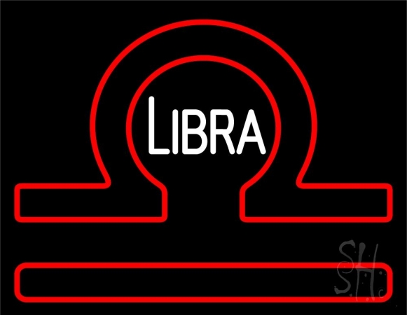 N105-11311-clear White Libra Zodiac Clear Backing Neon Sign, 24 x 1 x 31 in.