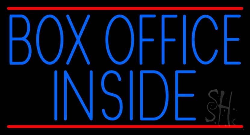 N105-11505-clear Box Office Inside Clear Backing Neon Sign, 20 x 1 x 37 in.