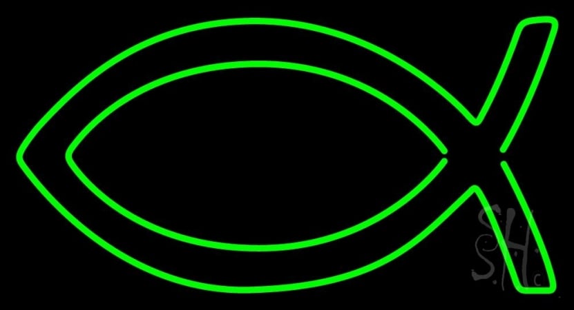 Christian Clear Backing Neon Sign, 20 x 1 x 37 in.