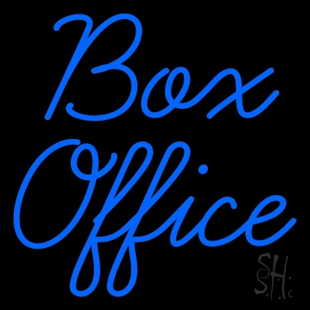 N105-11537-clear Cursive Box Office Clear Backing Neon Sign, 24 x 1 x 24 in.