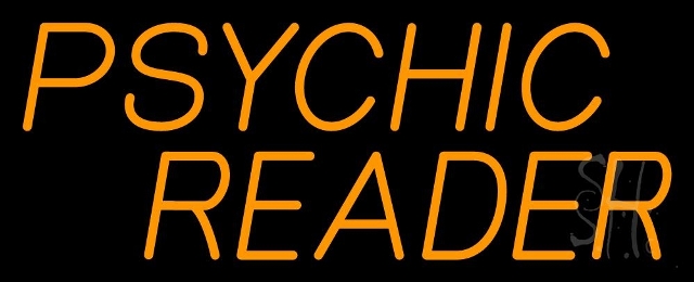 N105-11620-clear Orange Psychic Reader Clear Backing Neon Sign, 13 x 1 x 32 in.