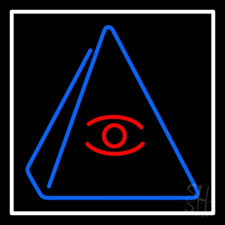 Psychic Eye Pyramid Clear Backing Neon Sign, 24 x 1 x 24 in.