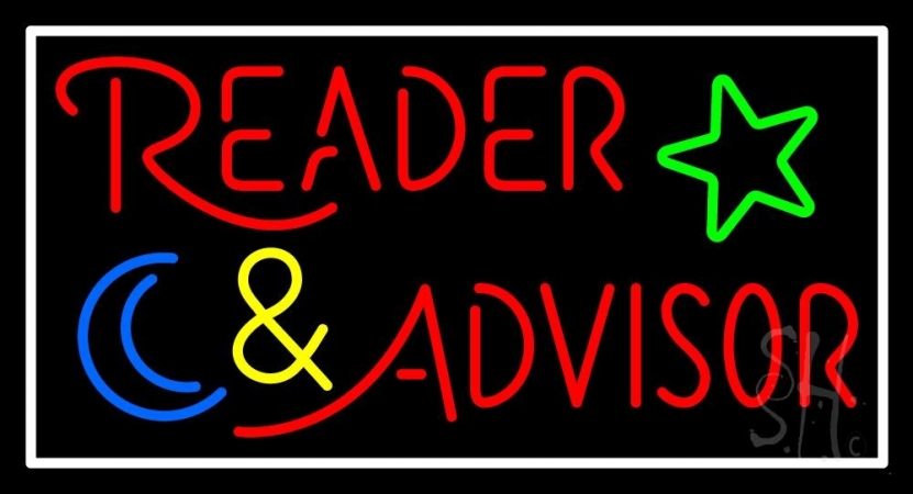 N105-11824-clear Red Reader Advisor with Border Clear Backing Neon Sign, 20 x 1 x 37 in.