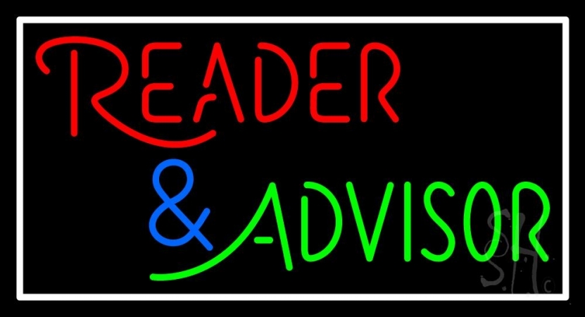 N105-11831-clear Red Reader & Green Advisor Clear Backing Neon Sign, 20 x 1 x 37 in.