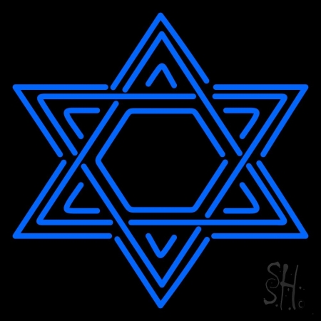 N105-11869-clear Star of David Judaism Clear Backing Neon Sign, 24 x 1 x 24 in.
