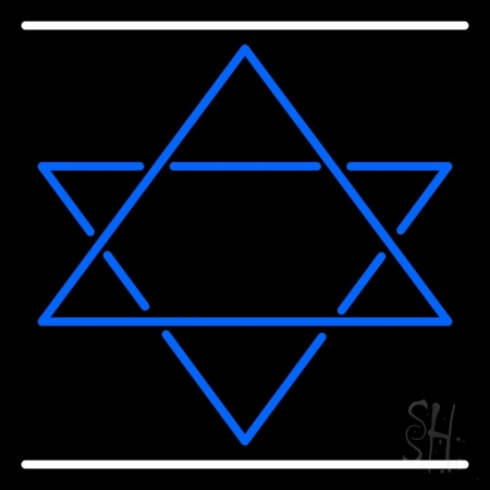 N105-11871-clear Star of David Clear Backing Neon Sign, 24 x 1 x 24 in.