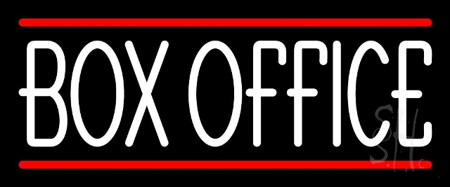 N105-11882-clear White Box Office Clear Backing Neon Sign, 10 x 1 x 24 in.