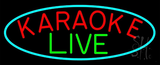 N105-12134-clear Cursive Karaoke Live Clear Backing Neon Sign, 13 x 1 x 32 in.