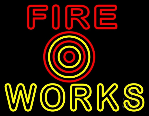 N105-12175-clear Double Stroke Stylish Fireworks Clear Backing Neon Sign, 31 x 1 x 24 in.