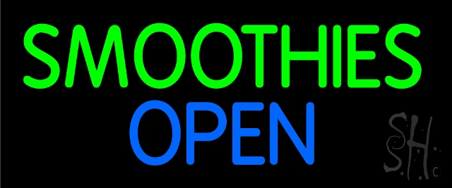 N105-13939-clear Smoothies Open Clear Backing Neon Sign, 10 x 1 x 24 in.