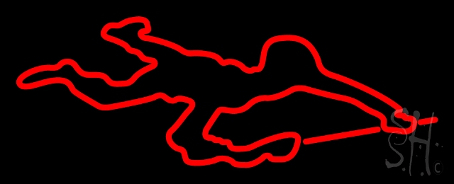 Soldier Clear Backing Neon Sign, 13 x 1 x 32 in.