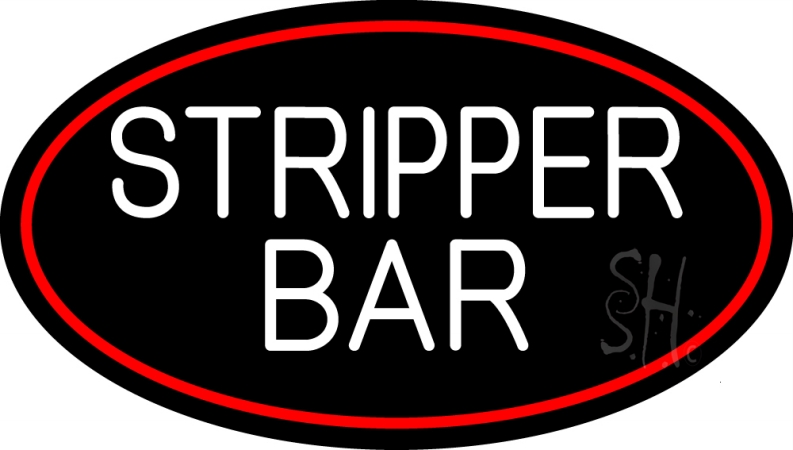 N105-13980-clear Stripper Bar Clear Backing Neon Sign, 17 x 1 x 30 in.