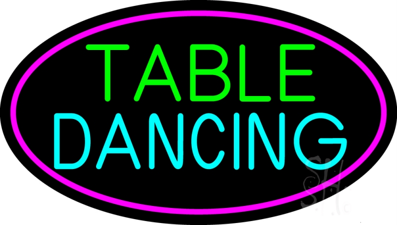 N105-13987-clear Table Dancing Clear Backing Neon Sign, 17 x 1 x 30 in.