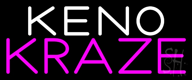 N105-14490-clear Keno Kraze 3 Clear Backing Neon Sign, 10 x 1 x 24 in.