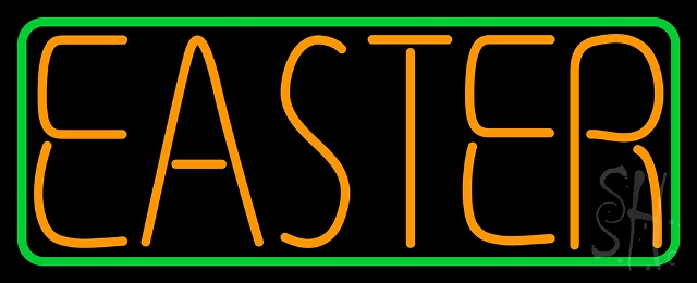 N105-14743-clear Easter 1 Clear Backing Neon Sign, 13 x 1 x 32 in.