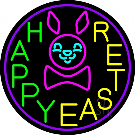 N105-14745-clear Easter 3 Clear Backing Neon Sign, 26 x 1 x 26 in.