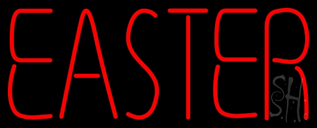 N105-14746-clear Easter 6 Clear Backing Neon Sign, 13 x 1 x 32 in.